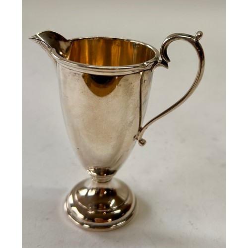 205 - Tall Silver Hallmarked Cream/Milk Jug. 12cm x 9.5cm, 64.1Grams.