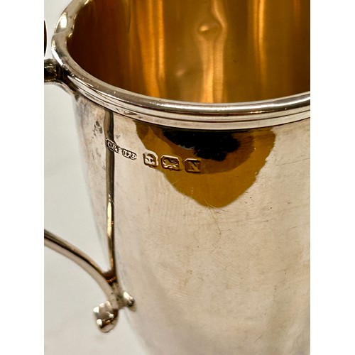 205 - Tall Silver Hallmarked Cream/Milk Jug. 12cm x 9.5cm, 64.1Grams.