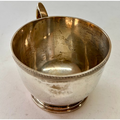 207 - Decorative Silver Hallmarked Cup. 10.5cm x 5.5cm, 105.3Grams.