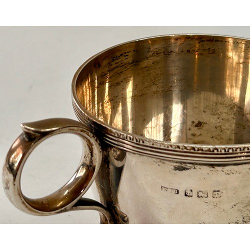 207 - Decorative Silver Hallmarked Cup. 10.5cm x 5.5cm, 105.3Grams.