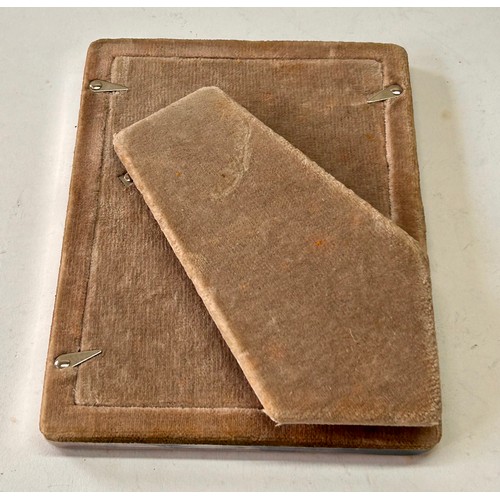 213 - Silver Plated Stand Picture Frame Stamped Sheffield. 15cm x 11cm.
