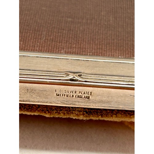 213 - Silver Plated Stand Picture Frame Stamped Sheffield. 15cm x 11cm.
