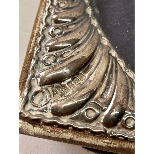215 - Silver Hallmarked Decorative Stand Picture Frame. 13cm x 9cm.