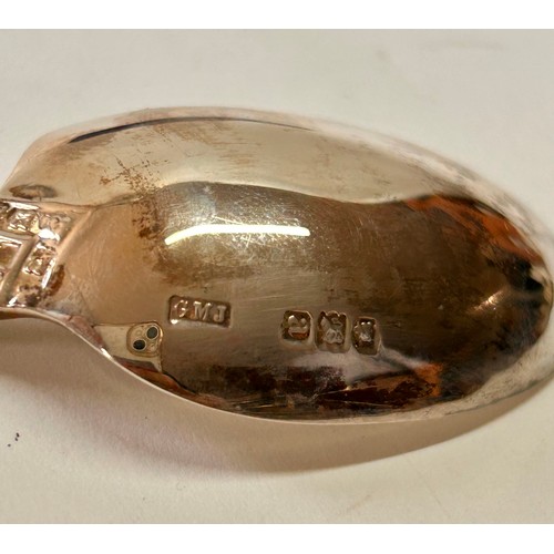 216 - Decorative Cased Silver Hallmarked Spoon. 16cm x 3cm, 40.2Grams.