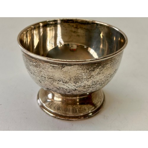 221 - Silver Hallmarked Bowl. 8cm x 6cm, 74.5Grams.