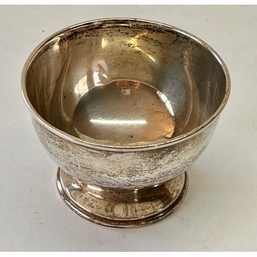 221 - Silver Hallmarked Bowl. 8cm x 6cm, 74.5Grams.