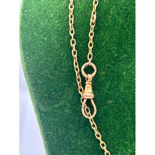98 - 14Ct Gold Necklace To Include Heart Shaped Diamond Stone Set Pendant. 48cm, 5.69Grams.