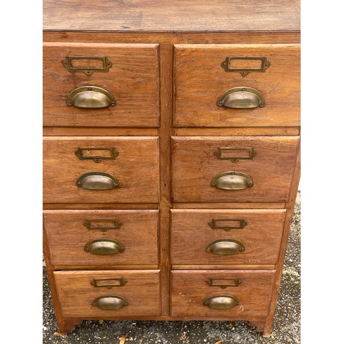 2 - Vintage Eight Drawer Filing Cabinet Chest  With Practical Paper Patterns Advertising 92 x 61 x 47 cm... 