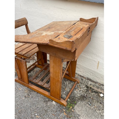 7 - Antique School Desk