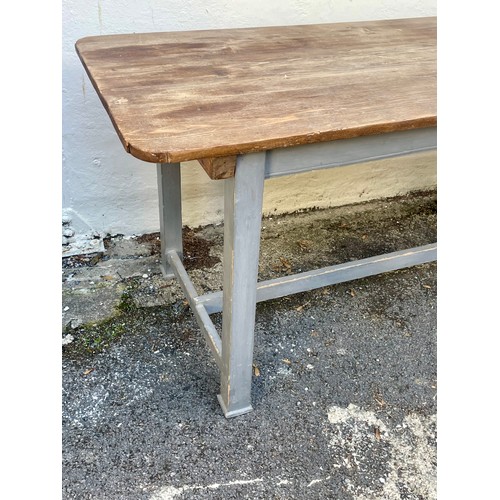 27 - Very Large Vintage  French Farmhouse Table. 320 x 80  x 81 cms