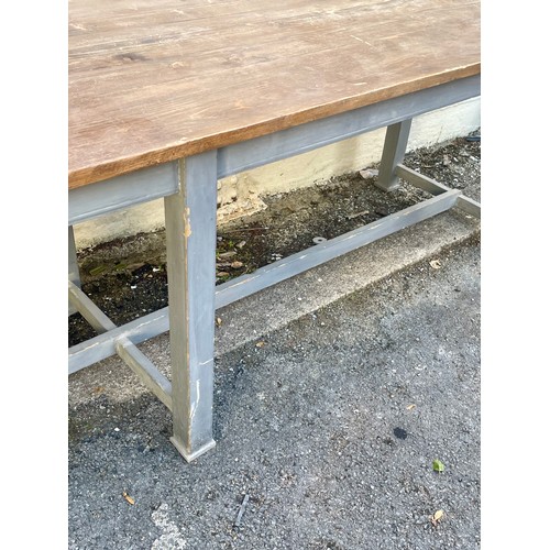 27 - Very Large Vintage  French Farmhouse Table. 320 x 80  x 81 cms