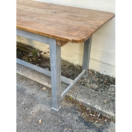 27 - Very Large Vintage  French Farmhouse Table. 320 x 80  x 81 cms