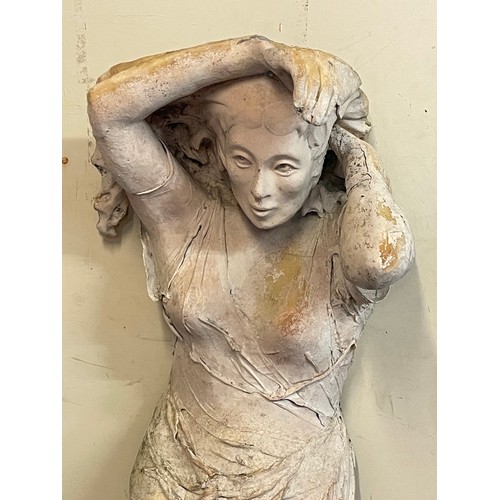 22 - Fibreglass Sculpture Of A Lady. 152 cms