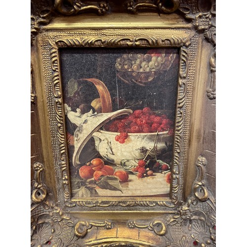 62 - Gilt Framed Still Life Of Fruit. 28.5 x 23 cms