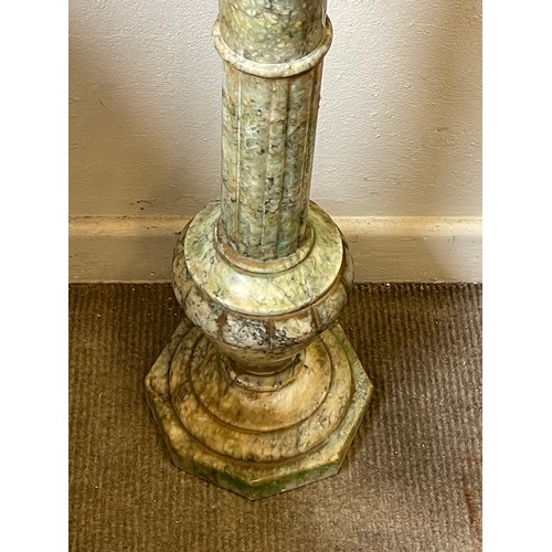 42 - Indian Marble And Bronze Finial Torchiere. 96 cms High