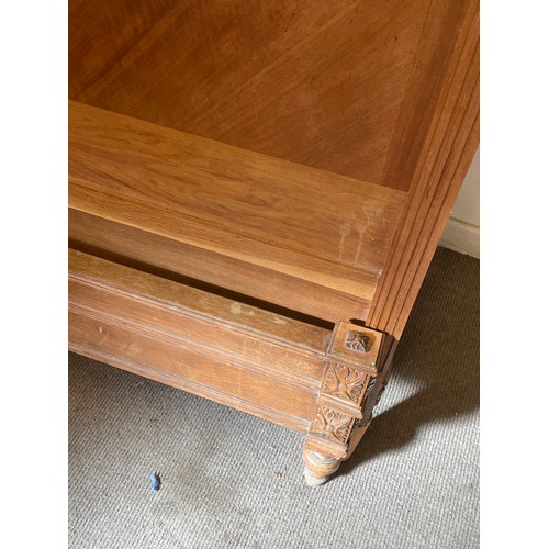 43 - Antique French Louis Style Double Bed. Headboard 151cms Wide