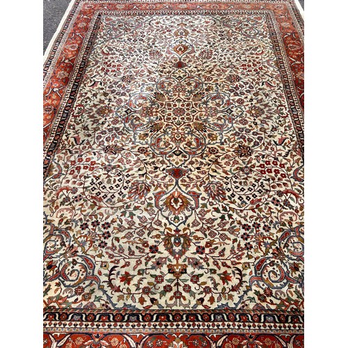 73 - Large Hand Made Decorative Rug. 368cm x 256cm.