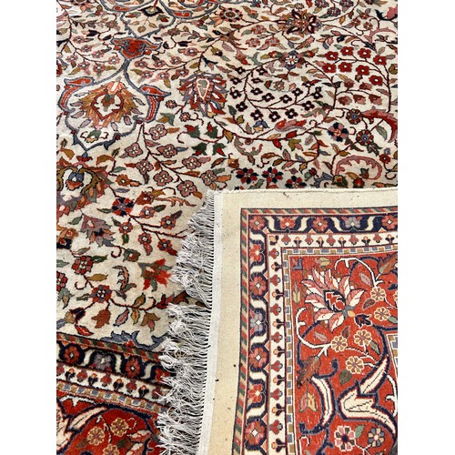 73 - Large Hand Made Decorative Rug. 368cm x 256cm.