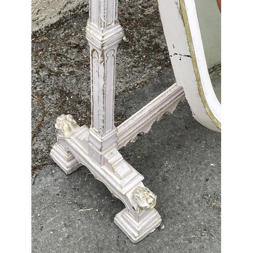 16A - Baroque Style Wood Floor Standing Mirror.159 x 84 cms