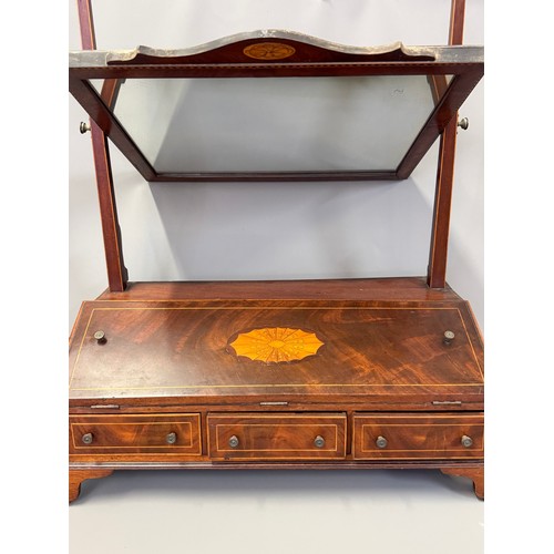 3 - Antique Inlay Dressing Table Mirror. 65 x 31 x 80 cms