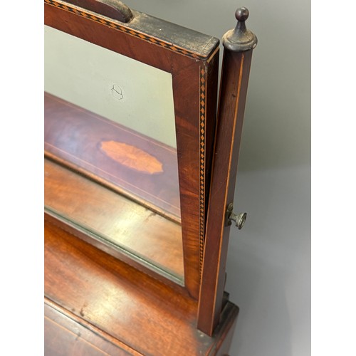 3 - Antique Inlay Dressing Table Mirror. 65 x 31 x 80 cms