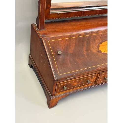 3 - Antique Inlay Dressing Table Mirror. 65 x 31 x 80 cms