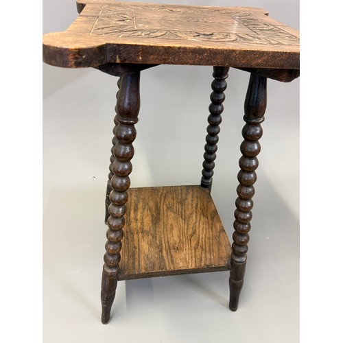 4 - Antique Oak Bobbin Turned Legs. 41 x 41 x 67 cms