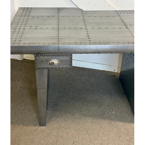 19 - Aviation Style Wing Desk. 120 x 70 x 76 cms
