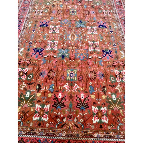 77 - Exceptional Large Hand Made Decorative Floral Persian Rug The Pattern In The  Tree Of Life.The Decor... 