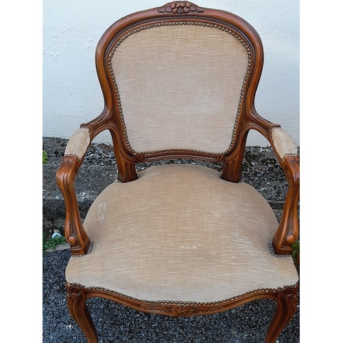 36 - Pair of Mid century Louis XV Style Salon Chairs