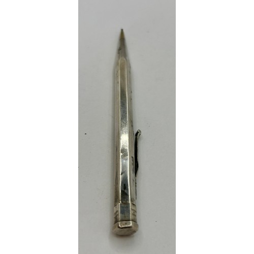 131 - Silver Hallmarked Yard O LED Mechanical Propelling Pencil. 13cm. 22.01Grams.