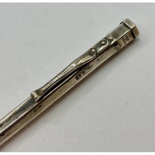 131 - Silver Hallmarked Yard O LED Mechanical Propelling Pencil. 13cm. 22.01Grams.