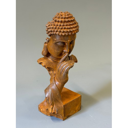 17 - Cast Iron Buddha Figure Standing 31 cms High