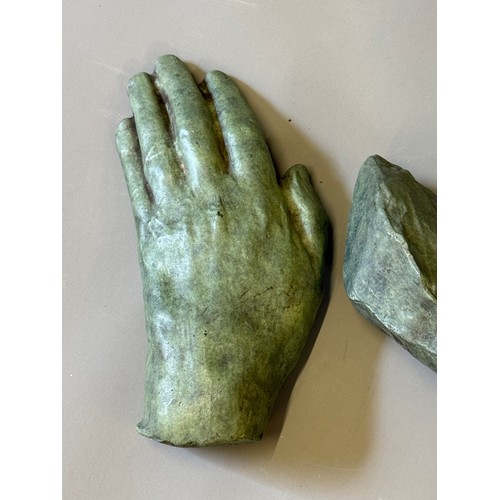 99 - Bronze Cast Death Mask And Hands Of Joseph Stalin . 33 x 23 cms Mask (3)