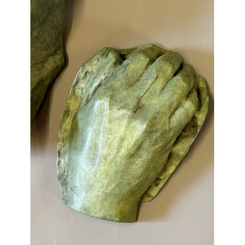 99 - Bronze Cast Death Mask And Hands Of Joseph Stalin . 33 x 23 cms Mask (3)
