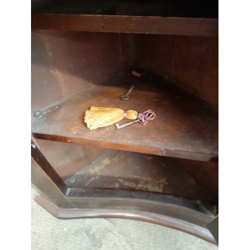 25 - Vintage Wall mounted Wall Cabinet with Curved Front, 56cm x 30cm x 59cm