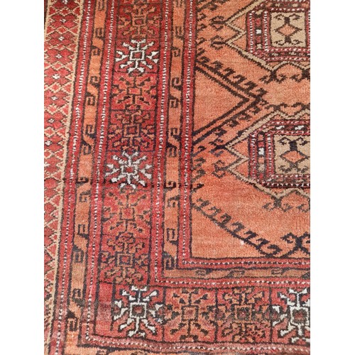 71 - Small Prayer Mat Handmade red Ground, 107cm x 80