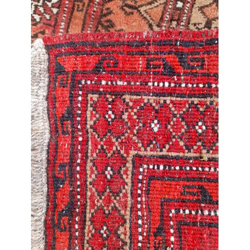 71 - Small Prayer Mat Handmade red Ground, 107cm x 80