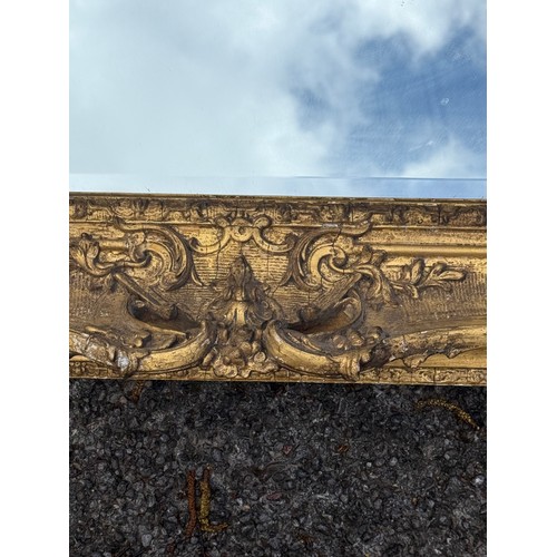 13 - Vintage Decorative Rococo Gilt Gesso Mirror. 102 x 90 cms