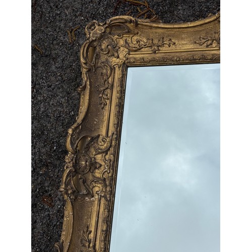 13 - Vintage Decorative Rococo Gilt Gesso Mirror. 102 x 90 cms