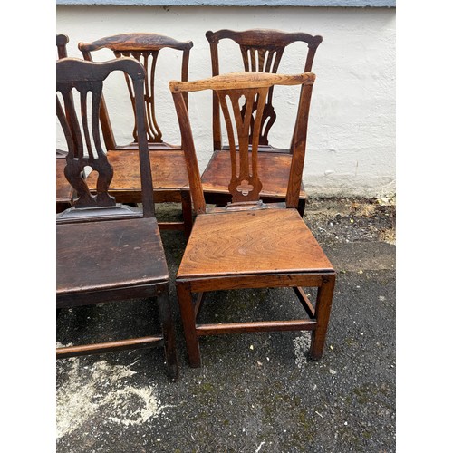 14 - Six Antique Dining Chairs.
