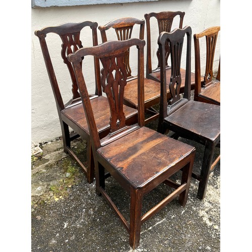 14 - Six Antique Dining Chairs.