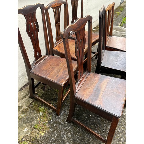 14 - Six Antique Dining Chairs.