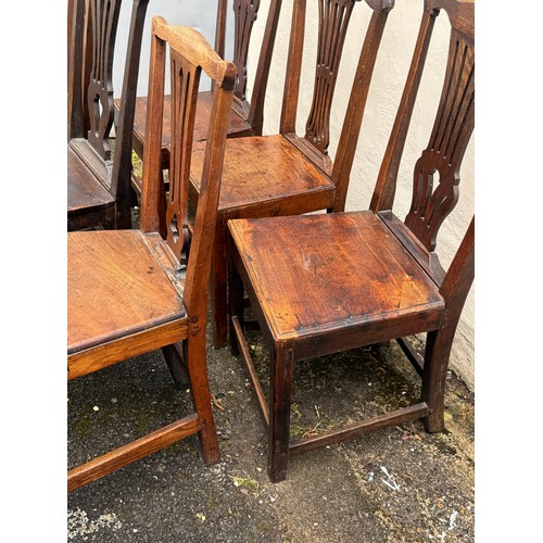 14 - Six Antique Dining Chairs.