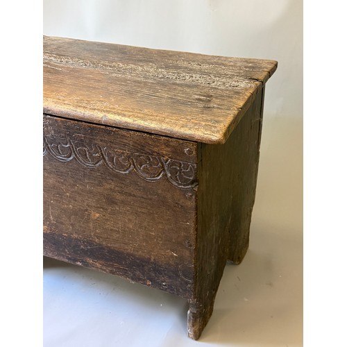 15 - Antique Planked Coffer. 65 x 41 x 52 cms