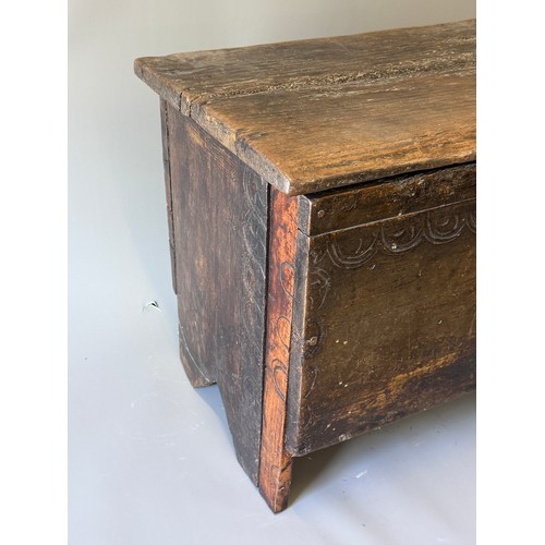 15 - Antique Planked Coffer. 65 x 41 x 52 cms