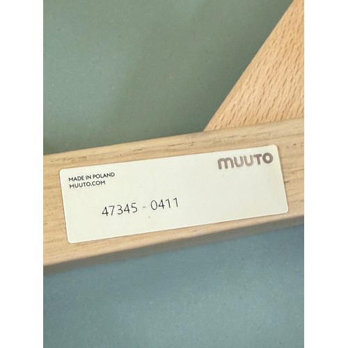44 - Single Muuto Designer  Fibre Armchairs In Dusty Green And Oak