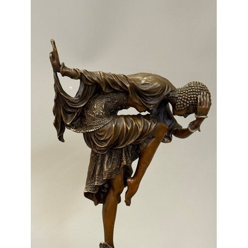 95 - Art Deco Style Bronze Figure Of A Dancer Signed Chiparus To Base. 45 cms High