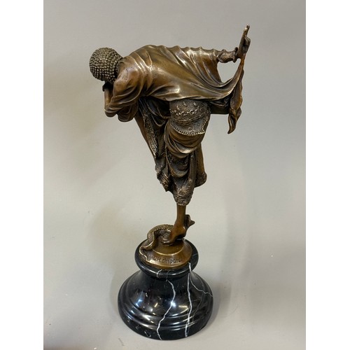 95 - Art Deco Style Bronze Figure Of A Dancer Signed Chiparus To Base. 45 cms High