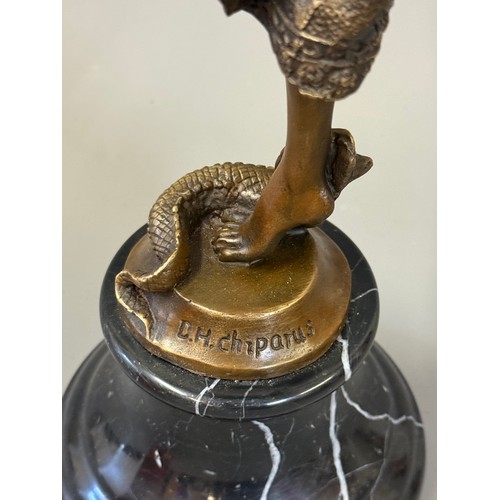 95 - Art Deco Style Bronze Figure Of A Dancer Signed Chiparus To Base. 45 cms High